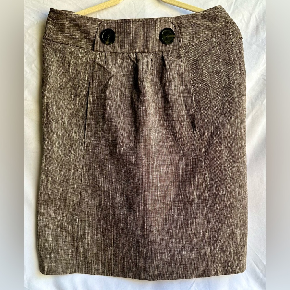 Michael Kors Brown Tweed Pencil Skirt